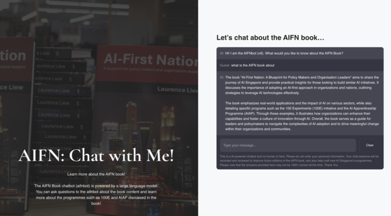 Walk the Talk: Introducing the AI-First Nation Chatbot