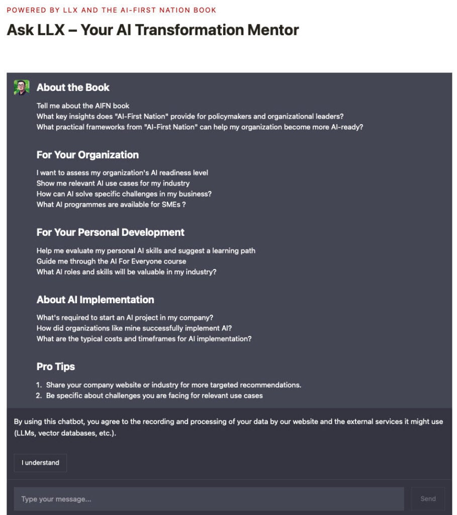 Ask LLX - AI Transformation Mentor screenshot
